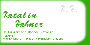 katalin hahner business card